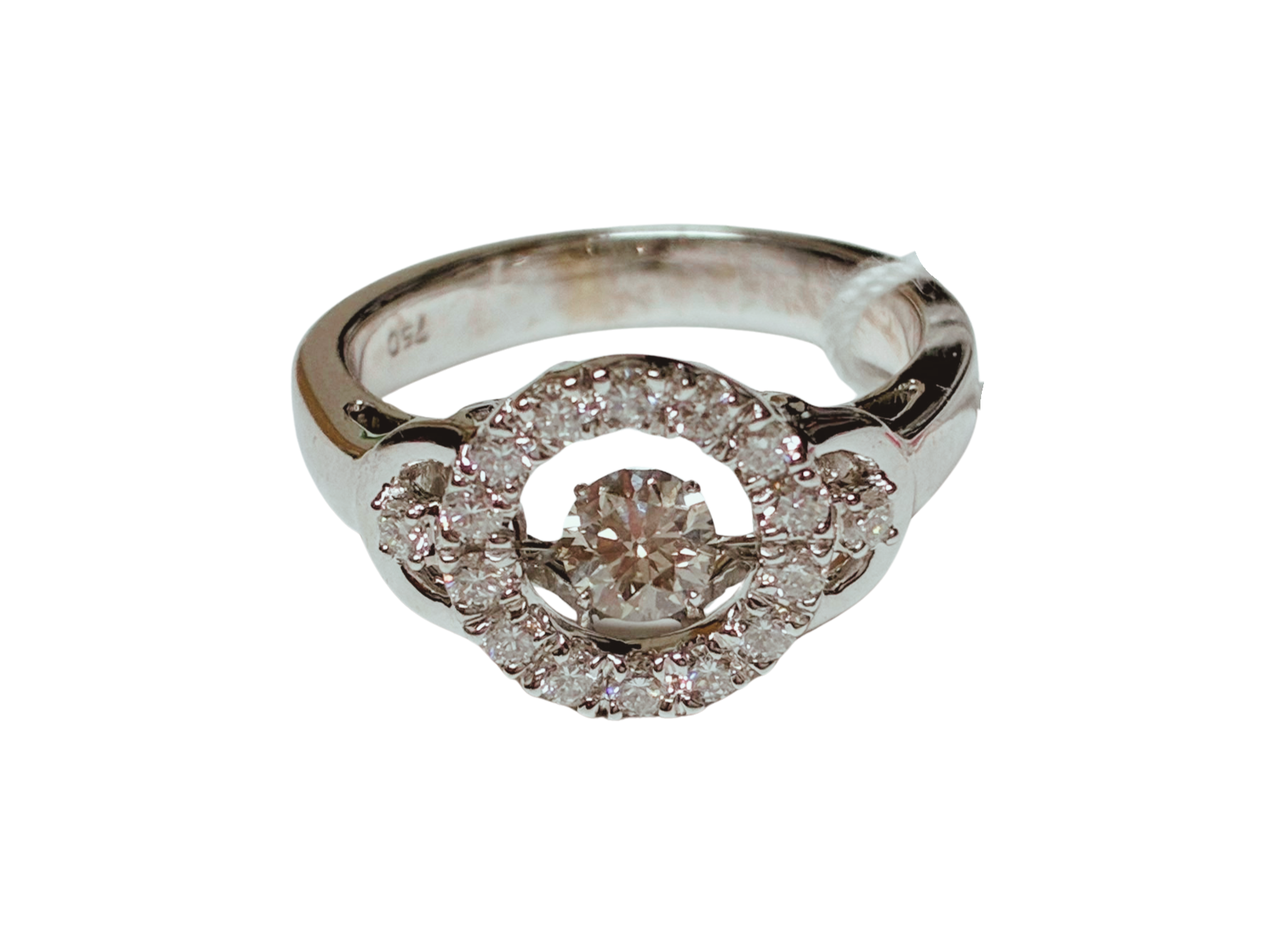 750WG Dancing Diamond Ladys Ring 4.8GM Main image