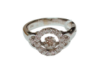 750WG Dancing Diamond Ladys Ring 4.8GM