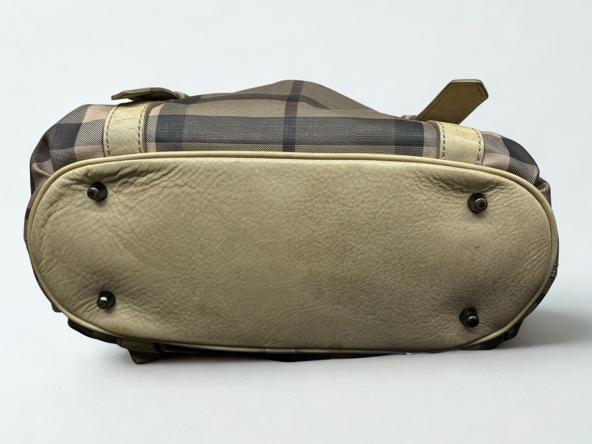 Burberry Smoked Check Coated Canvas Northfield Tote Bag Beige And Brown