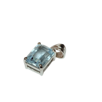 750WG Emerald Cut Light Blue Gemstone 1.2GM