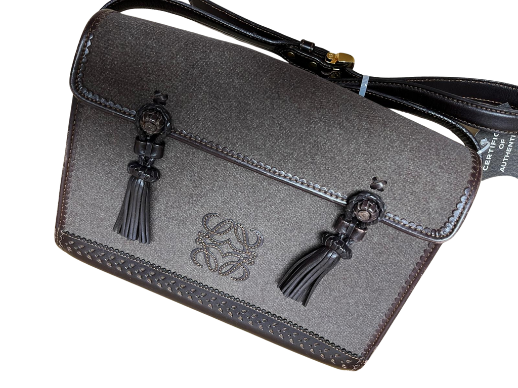 Loewe Anagram Canvas Shoulder Bag