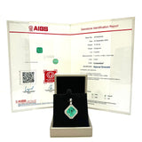 18KWG Emerald & Diamond Pendant