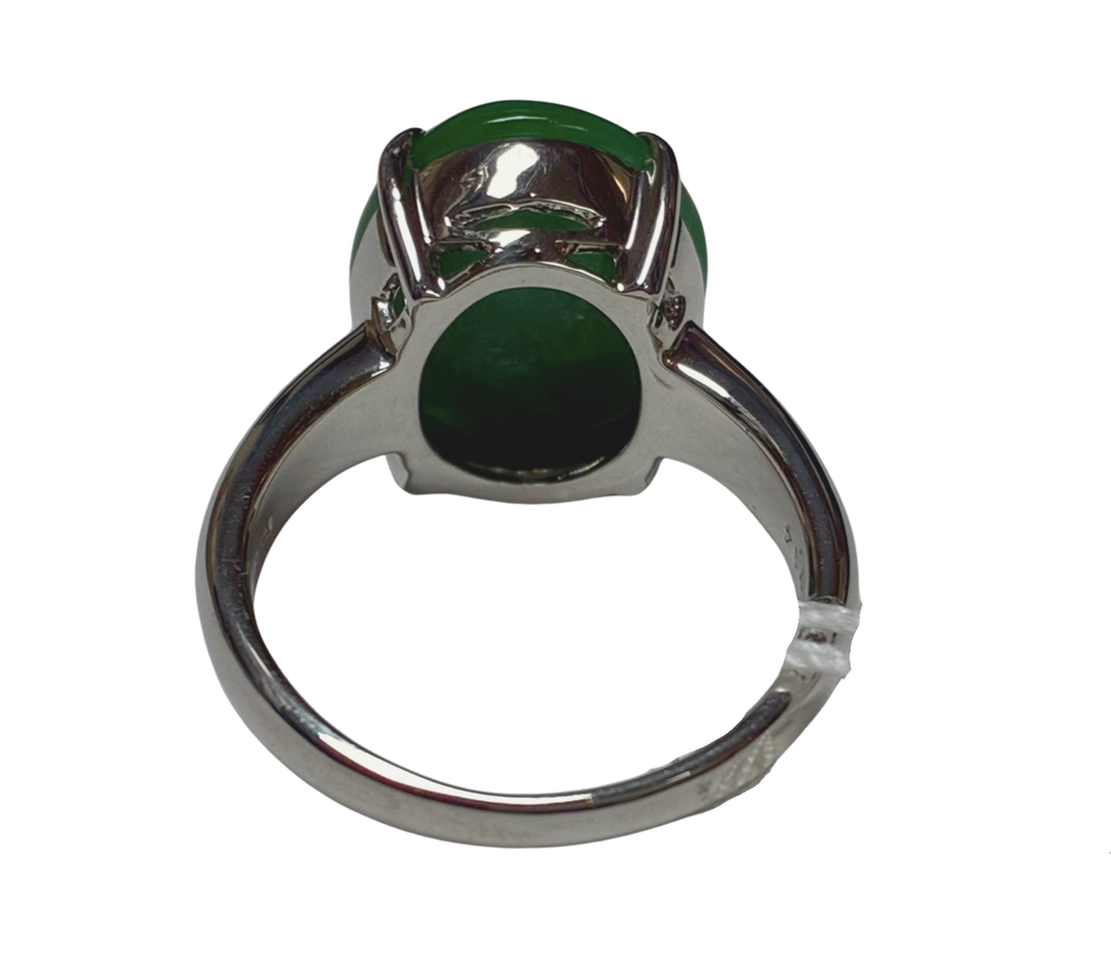 PT900 7.14CT Jade Ring 7.6G Size 10