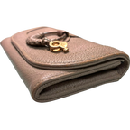 See By Chloe Hana Long Wallet Pebbled Leather Signature Braided O Ring And Dangling Key Charms