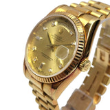 Rolex Ref: 118238 Day-Date 36 "President" Diamond Dial 18KYG Bracelet Automatic Watch 36mm