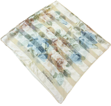 Yves Saint Laurent Silk Scarf  86CM X 86CM  Floral Design Muted Gold And Blue Tones