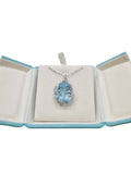 Blue Topaz Diamond Necklace