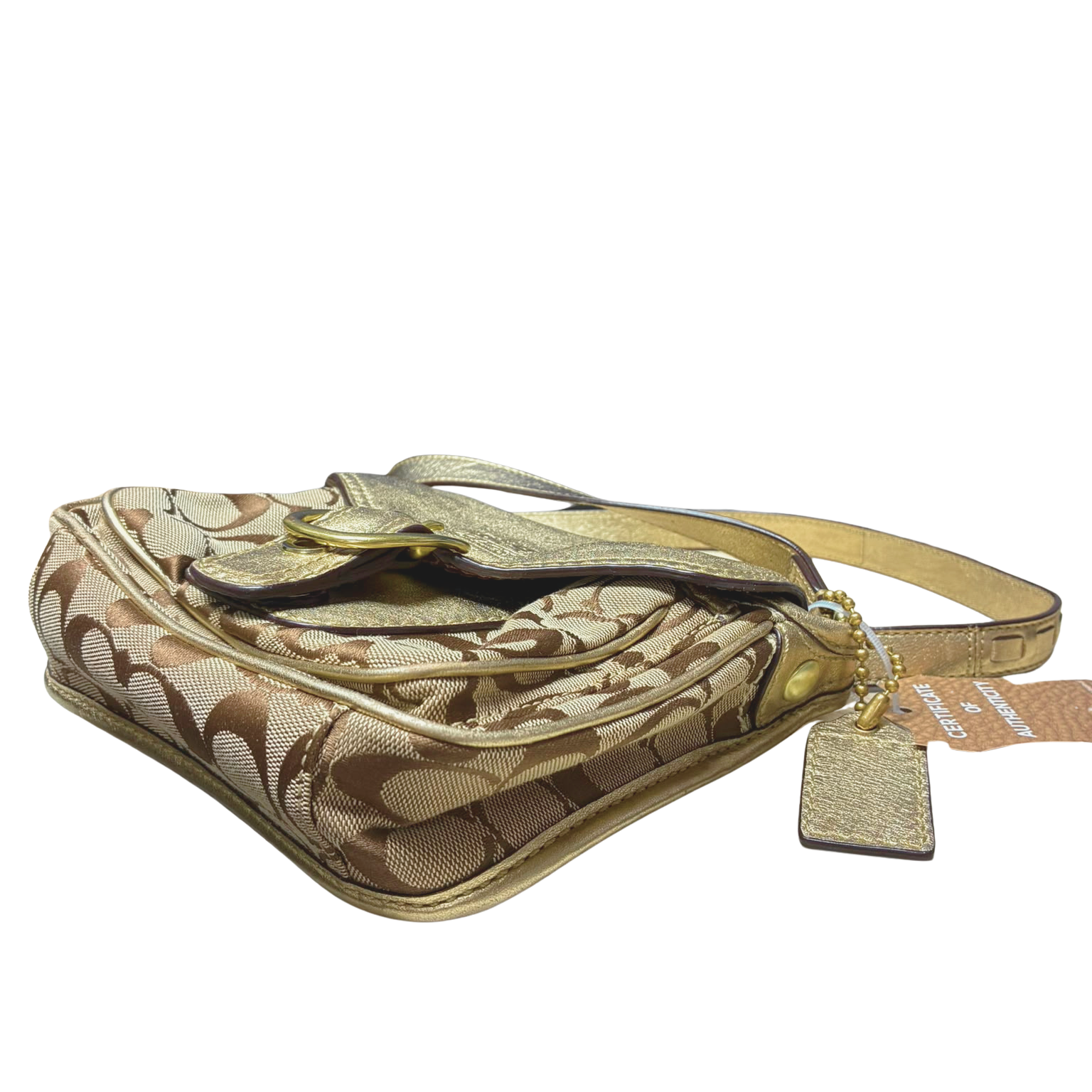 Coach 11593  Bleecker Signature Canvas Mini Buckle Flap Bag