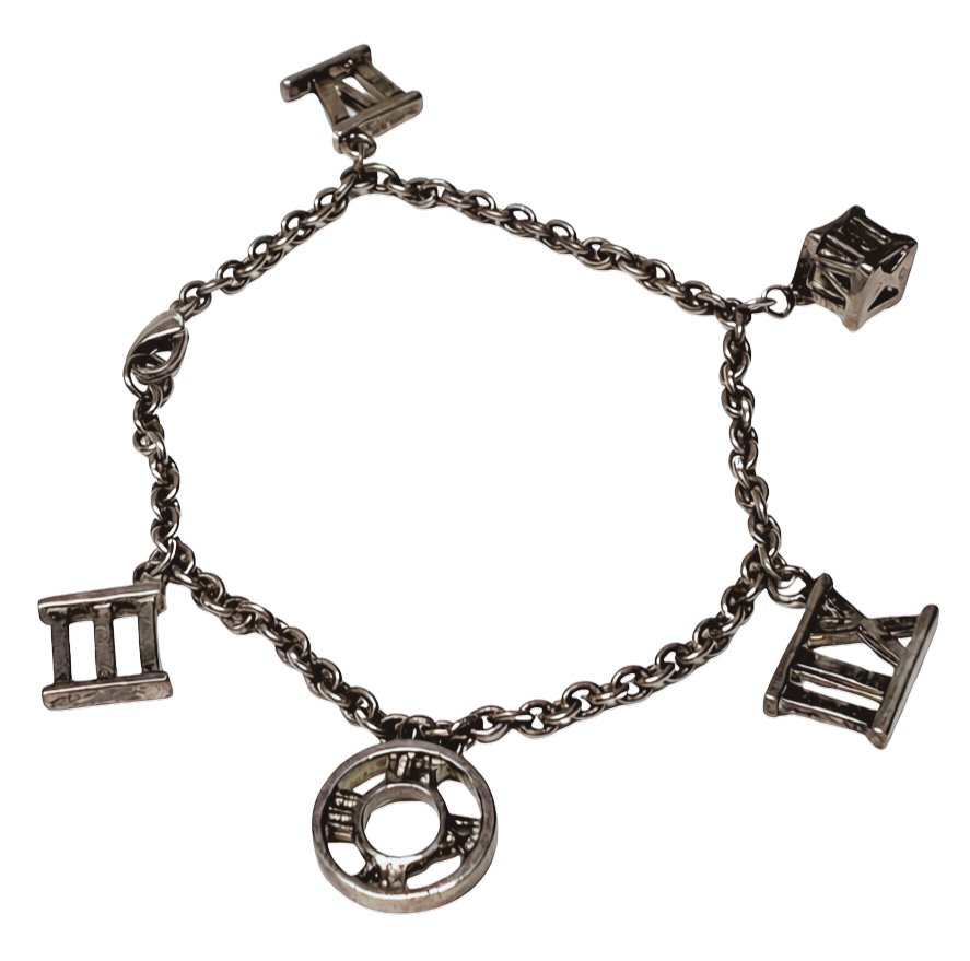 Tiffany And Co Atlas Collection 5 Charm Bracelet 10.5GM Main image