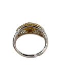 2 Tone Platinum Gold Diamond Ring