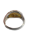 2 Tone Platinum Gold Diamond Ring