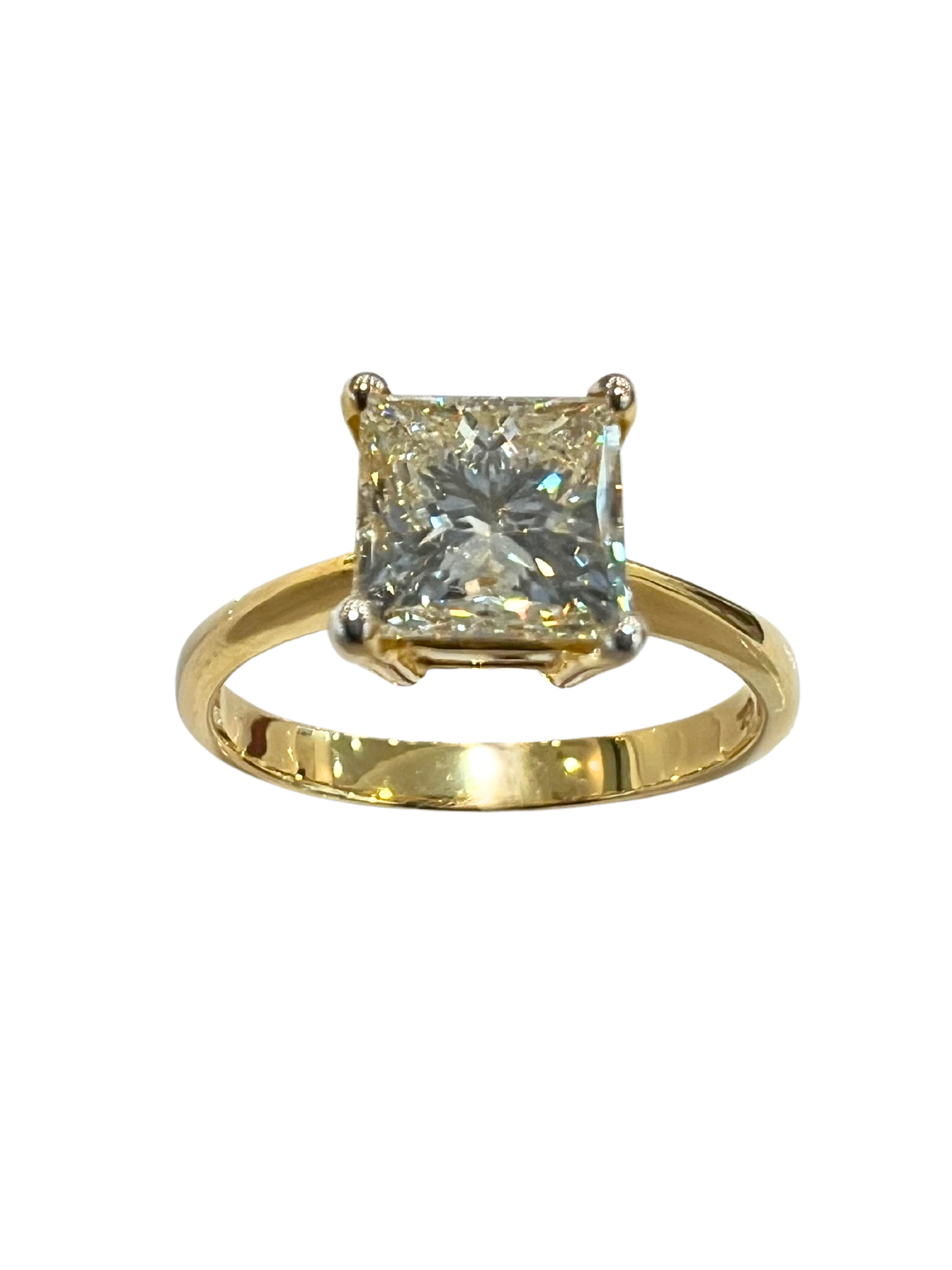 Princess Cut 1.56 Carat Solitaire Diamond Ring