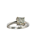 Asscher Cut 1.00 Carat Solitaire Diamond Ring
