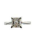 Asscher Cut 1.00 Carat Solitaire Diamond Ring