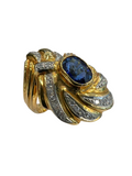 Royal Blue Sapphire Diamond Ring