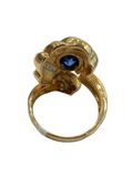 Royal Blue Sapphire Diamond Ring