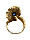 Royal Blue Sapphire Diamond Ring