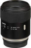 Tamron AFF013N-700 SP 45mm F/1.8 Di VC USD (model F013) For Nikon