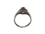 Ruby Platinum Diamond Ring