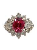 Ruby Diamond Platinum Ring