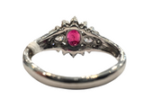 Ruby Diamond Platinum Ring