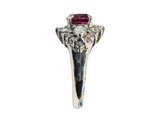 Ruby Diamond Platinum Ring