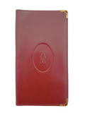 Cartier Must De Cartier Burgundy Note Holder Wallet