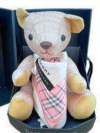 Burberry Teddy Bear With Handkerchief  Set