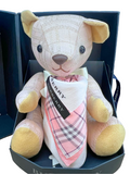 Burberry Teddy Bear With Handkerchief  Set