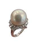 South Sea Pearl Platinum Ring