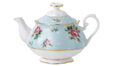 Royal Albert Country Rose Polka Blue Teapot Set