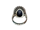 Black Opal Platinum Diamond Ring