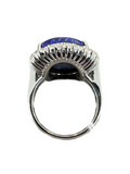 Black Opal Platinum Diamond Ring