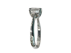 18KWG Solitaire Emerald Cut DIamond=1cts Ring