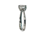 18KWG Solitaire Emerald Cut DIamond=1cts Ring