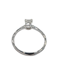 18KWG Solitaire Emerald Cut DIamond=1cts Ring
