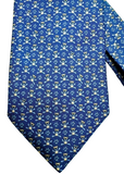 Salvatore Ferragamo Navy Blue Colour With Teddy Bear Paw Prints Necktie