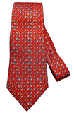 Salvatore Ferragamo Reddish Orange Colour With Berries Pattern Necktie