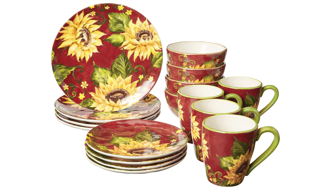 Certified International Sunflower Dinnerware Set Of 16 Main image