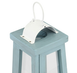 Stonebriar Blue Wooden Tea Light Candle Lantern