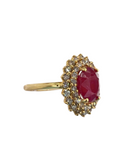 18KYG 2.42 Carat Ruby Diamond Ring