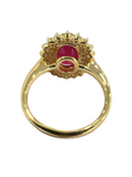 18KYG 2.42 Carat Ruby Diamond Ring