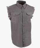 Milwaukee Leather Sleeveless Denim Shirt