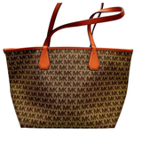 Michael Kors Orange & Beige Colour Leather Shoulder Bag