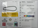 Silver Black Pearl Necklace (Cert)