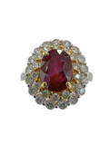 Unheated Ruby Diamond Ring 2.33 Carat