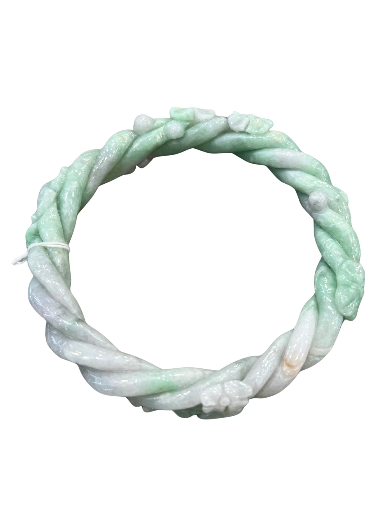 Natural Jadeite Bangle With Carving Main image