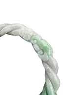 Natural Jadeite Bangle With Carving