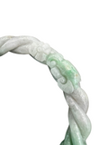Natural Jadeite Bangle With Carving