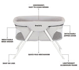 Dream On Me Cloud Grey Traveler Portable Baby Bassinet